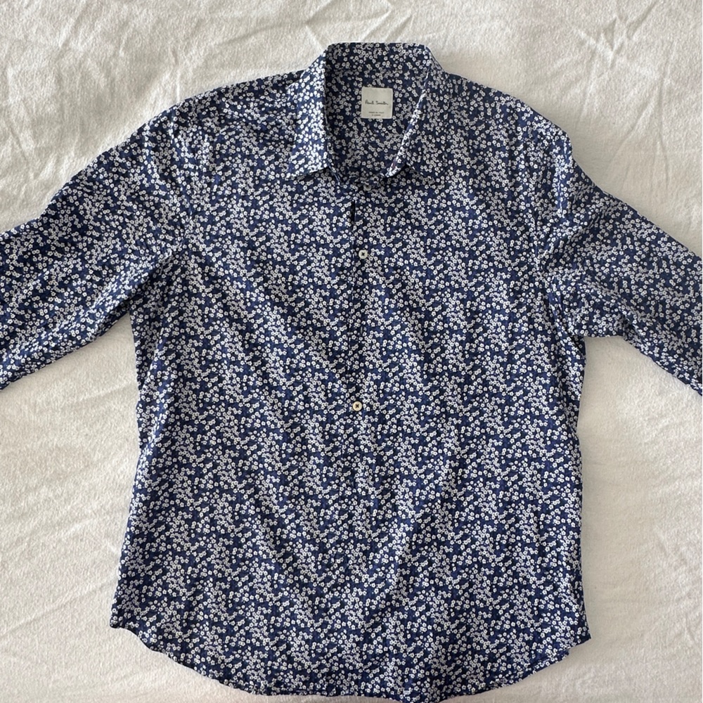 Paul Smith Floral blue shirt